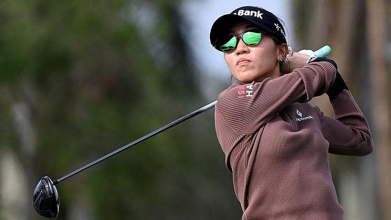Lydia Ko tees off on the 9th hole during the second round of 2022 CME Group Tour Golf Championship at the Tiburon Golf Club in Naples on Friday, Nov. 18, 2022.

Dsc 2978