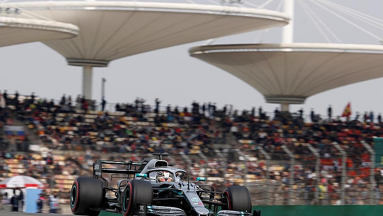 Formula One F1 - Chinese Grand Prix - Shanghai International Circuit, Shanghai, China - April 13, 2019 Mercedes' Lewis Hamilton in action during qualifying REUTERS/Aly Song