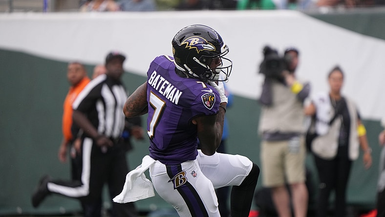 Baltimore Ravens wider receiver Rashod Bateman
