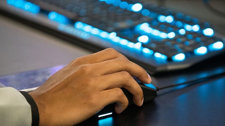 Tyler Hawkins, a member of the Tallahassee Community College esports team, plays Call of Duty Vanguard to kick start the season Monday, Oct. 3, 2022.

Tcc Esports061