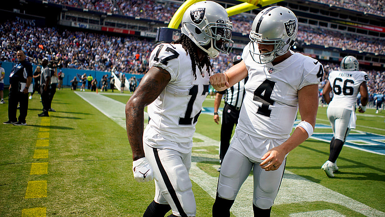 las vegas raiders, derek carr and davante adams