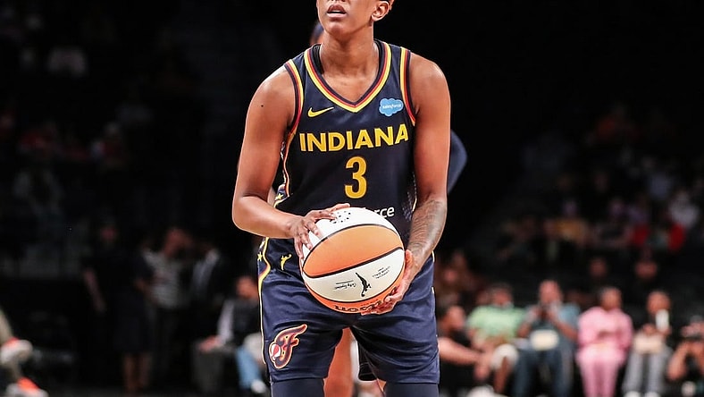 Jun 1, 2022; Brooklyn, New York, USA;  Indiana Fever guard Danielle Robinson (3) at Barclays Center. Mandatory Credit: Wendell Cruz-USA TODAY Sports