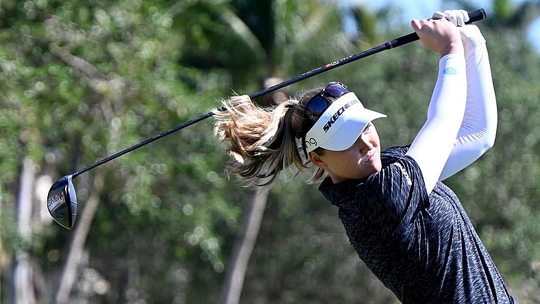 Brooke Henderson tees off on the 18th hole during the 2022 CME Group Tour Golf Championship Pro-Am at the Tiburn Golf Club in Naples, Fla., Saturday, Nov. 16, 2022.
Dsc 1087
Syndication Naples Daily News