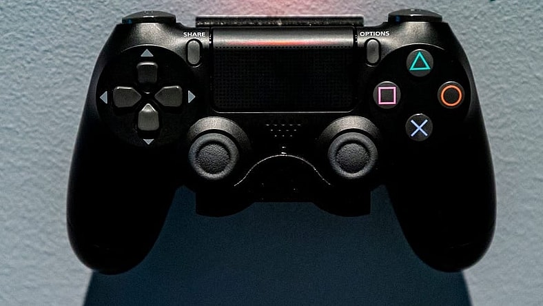 A remote for an interactive art game is on display at the Oklahoma Contemporary's exhibit "Open World," in Oklahoma City, Okla. on Thursday, Nov. 4, 2021. The exhibit features artworks that reference a broad cross-section of video games.

ilni