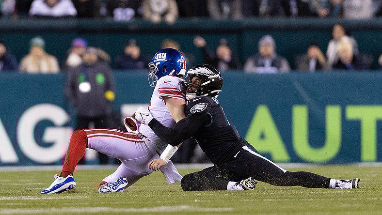 nfl divisional playoffs: philadelphia eagles'  haason reddick