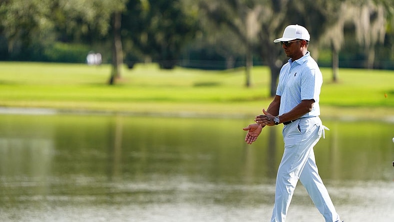 Oct 27, 2022; Miami, Florida, USA; LIV Golf Series president and chief operating officer Atul Khosla on the seventh green during the Pro-Am tournament before the LIV Golf series at Trump National Doral. Mandatory Credit: John David Mercer-USA TODAY Sports