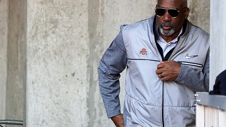 Ohio State athletic director Gene Smith enters Ohio Stadium ahead of the Buckeyes' game against Michigan on Nov. 26, 2002.

Dsc02916