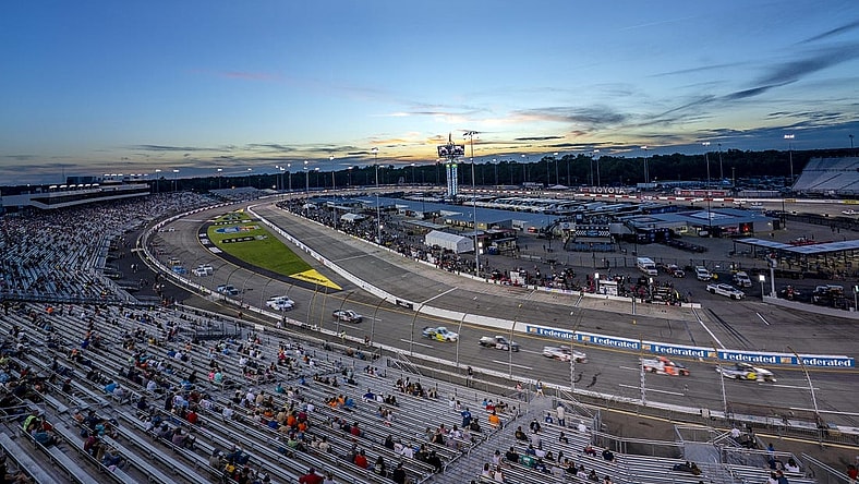 Aug 13, 2022; Richmond, Virginia, USA; An overall view of the track during the Truck Series Worldwide Express 250 at Richmond International Raceway. Mandatory Credit: Peter Casey-USA TODAY Sports