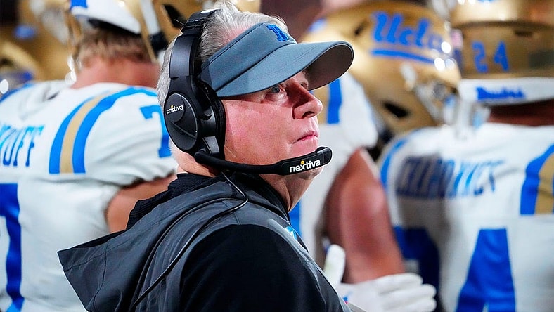 Nov 5, 2022; Tempe, AZ, USA; UCLA Bruins head coach Chip Kelly against the Arizona State Sun Devils in the first half at Sun Devil Stadium.

Ncaa Ucla At Asu

Syndication Arizona Republic
