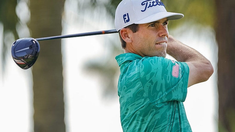 Feb 26, 2023; Palm Beach Gardens, Florida, USA; Ben Martin plays his shot from the second tee during the final round of the Honda Classic golf tournament. Mandatory Credit: Sam Navarro-USA TODAY Sports