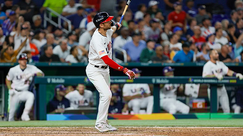 trea turner home run, world baseball classic, united states, japen