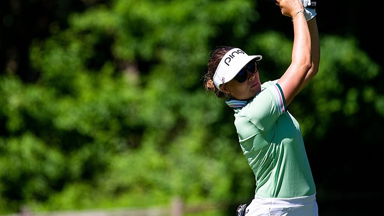 Linnea Johansson tees off as she competes in the second round of the Meijer LPGA Classic Friday, June 17, 2022, at Blythefield Country Club in Belmont Michigan.

Meijer Lpga Classic 2022 95