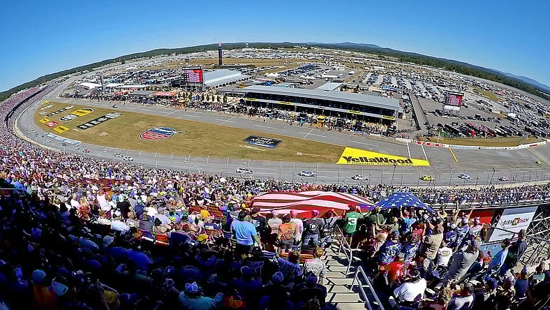 Oct 2, 2022; Talladega, Alabama, USA; An overall view during the Yellawood 500 at Talladega Superspeedway. Mandatory Credit: John David Mercer-USA TODAY Sports
