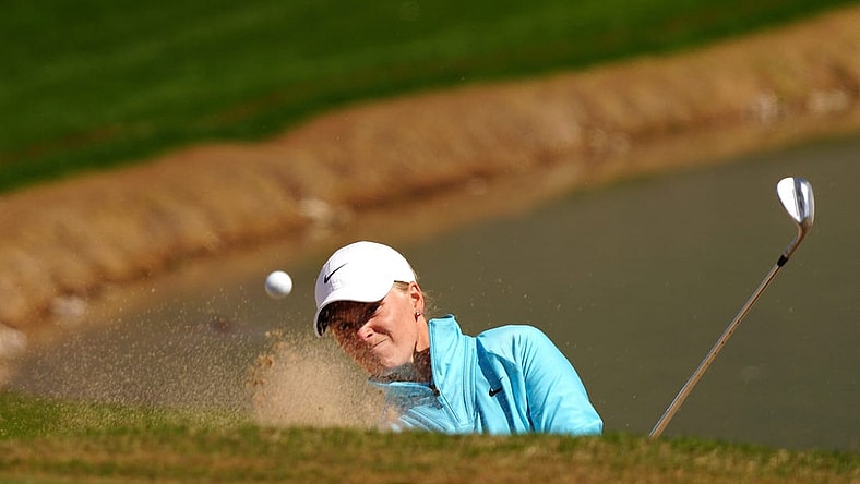 Frida Kinhult hits from the bunker during the second round of the LPGA Drive On Championship at Superstition Mountain Golf & Country Club in Gold Canyon on March 24, 2023.

Lpga Lpga At Superstition Mountain