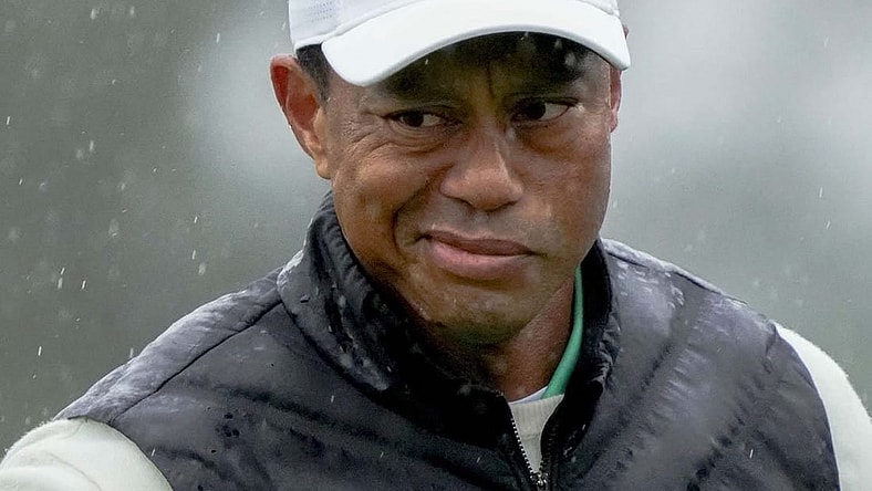 Apr 8, 2023; Augusta, Georgia, USA; Tiger Woods reacts after putting on the 18th green during the second round of The Masters golf tournament. Mandatory Credit: Rob Schumacher-USA TODAY NetworkPga Masters Tournament Second Round

Syndication The Augusta Chronicle

Syndication Arizona Republic