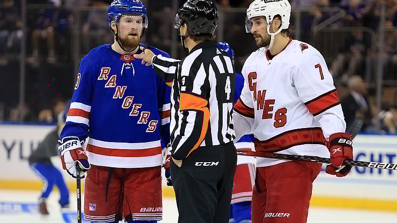 NHL: Stanley Cup Playoffs-Carolina Hurricanes at New York Rangers