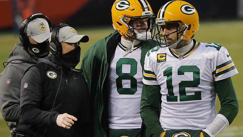 new york jets' tim boyle, aaron rodgers