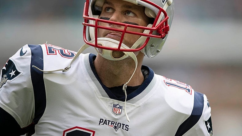 New England Patriots quarterback Tom Brady (12) at Hard Rock Stadium in Miami Gardens, Florida on December 9, 2018. [ALLEN EYESTONE/palmbeachpost.com]

Miami Dolphins Vs New England Patriots 1017633237