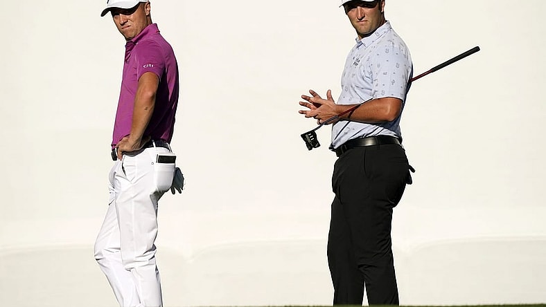 Among the favorites at the PGA Championship this week are defending champion Justin Thomas and 2023 Masters winner Jon Rahm. Mandatory Credit: Rob Schumacher/The Arizona Republic-USA TODAY Sports
