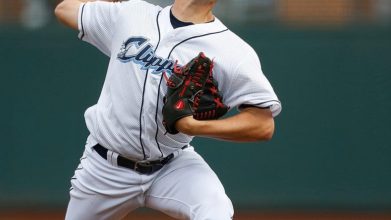 Yokohama starter Trevor Bauer (file photo) won his first game in 22 months on Wednesday and has achieved celebrity status in Japan. (Columbus Dispatch photo by Fred Squillante)

Clippers 8 2 Fs 03