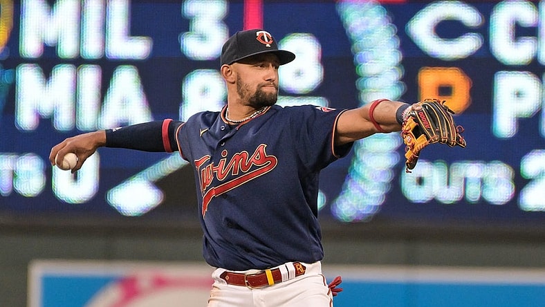 May 14, 2022; Minneapolis, Minnesota, USA; Minnesota Twins shortstop Royce Lewis (23) in action against the Cleveland Guardians at Target Field. Mandatory Credit: Jeffrey Becker-USA TODAY Sports