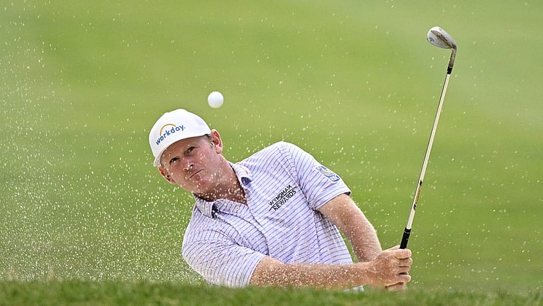 Jul 1, 2022; Silvis, Illinois, USA; Brandt Snedeker hits onto the second green during the second round of the John Deere Classic golf tournament. Mandatory Credit: Marc Lebryk-USA TODAY Sports