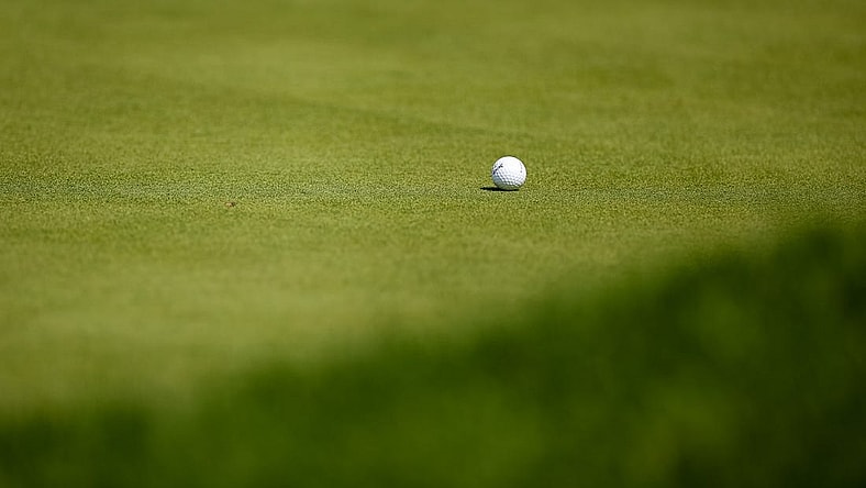 Jun 25, 2022; Bethesda, Maryland, USA; A general view as ball is seen on the 17th green during the third round of the KPMG Women's PGA Championship golf tournament at Congressional Country Club. Mandatory Credit: Scott Taetsch-USA TODAY Sports