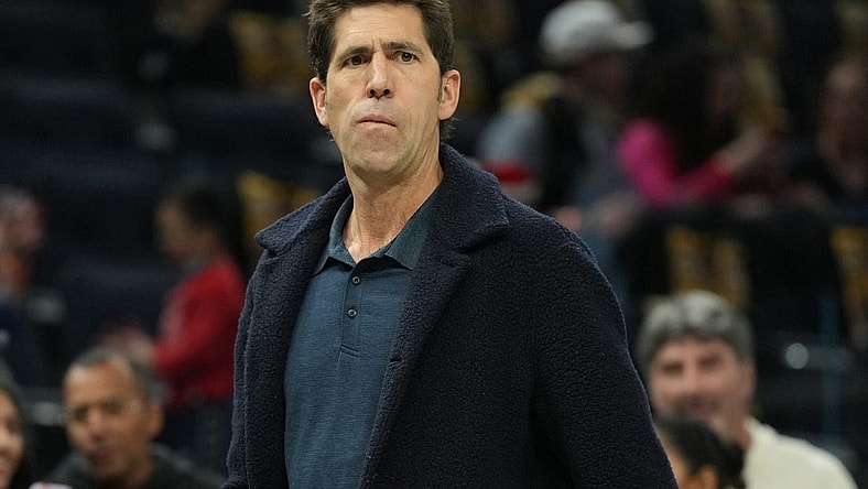 Dec 25, 2022; San Francisco, California, USA; Golden State Warriors president Bob Myers before the game against the Memphis Grizzlies at Chase Center. Mandatory Credit: Darren Yamashita-USA TODAY Sports
