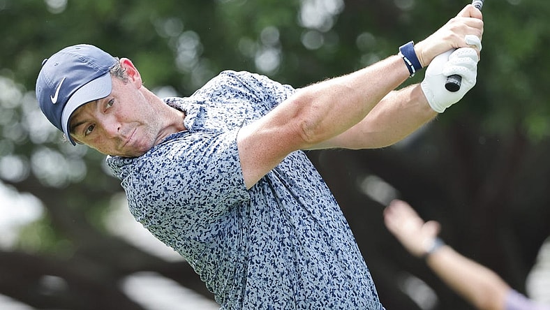 Mar 5, 2023; Orlando, Florida, USA; Rory McIlroy hits his drive on the first hole during the final round of the Arnold Palmer Invitational golf tournament. Mandatory Credit: Reinhold Matay-USA TODAY Sports