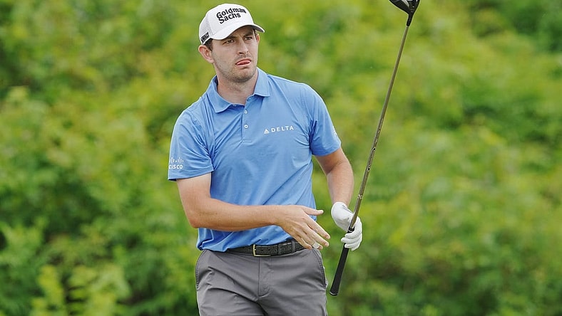 Apr 23, 2023; Avondale, Louisiana, USA; Patrick Cantlay hits a tee shot on the second hole during the final round of the Zurich Classic of New Orleans golf tournament. Mandatory Credit: Andrew Wevers-USA TODAY Sports