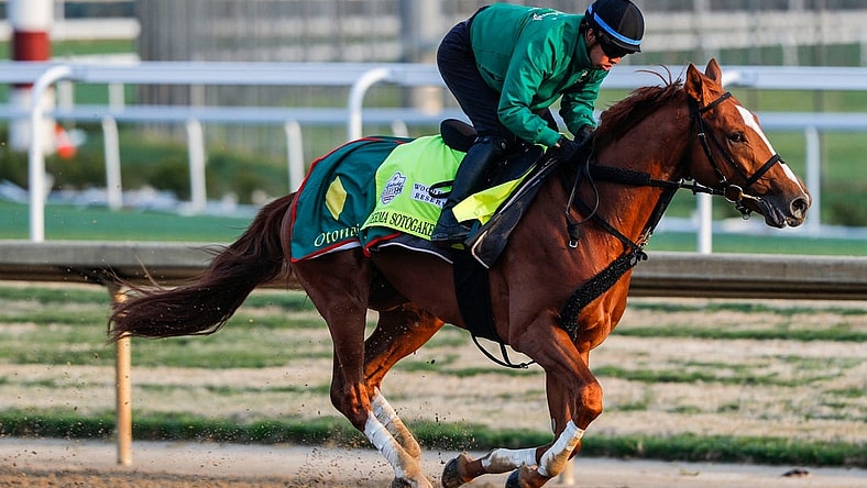 Assistant trainer Masanari Tanaka worked Derma Sotogake Wednesday April 25, 2023 at Churchill Downs in Louisville, Ky.

Kentucky Derby Horses 2023