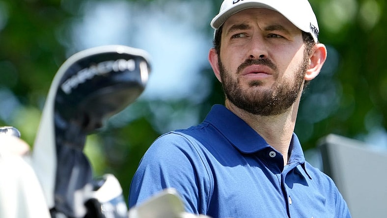 May 30, 2023; Dublin, Ohio, USA;  Patrick Cantlay waits to tee off on the third hole during a practice round for the Memorial Tournament at Muirlfield Village Golf Club.