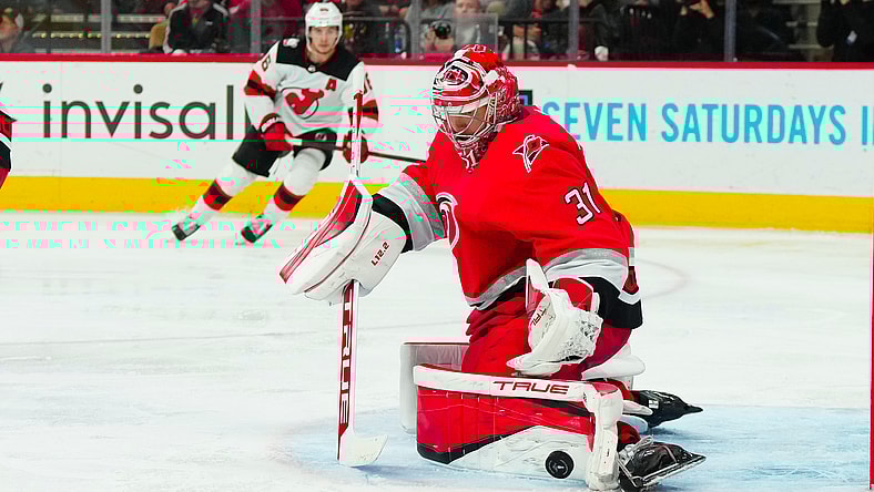 NHL: Stanley Cup Playoffs-New Jersey Devils at Carolina Hurricanes