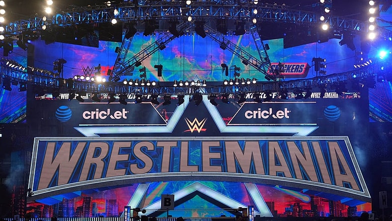 Apr 3, 2022; Arlington, TX, USA; A general view prior to WrestleMania at AT&T Stadium. Mandatory Credit: Joe Camporeale-USA TODAY Sports