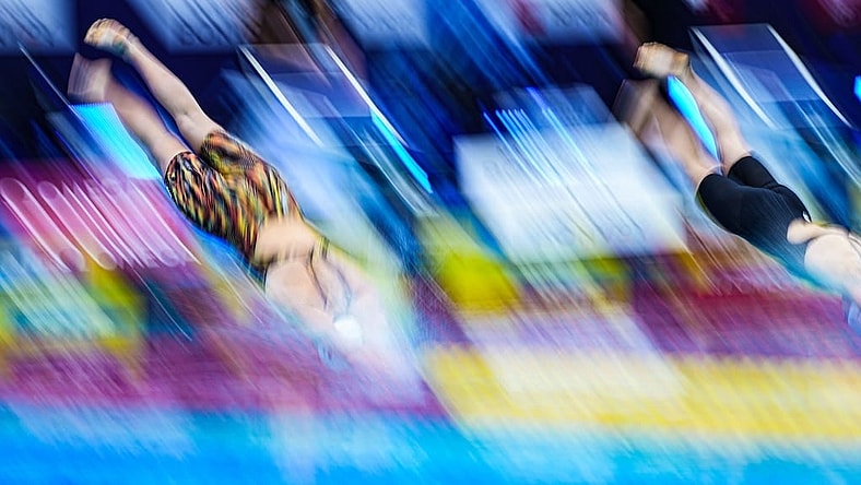 (File Photo) United States Katie Ledecky competes in the 200 meter freestyle swim during the FINA Swimming World Cup prelims on Friday, Nov 4, 2022 in Indianapolis at Indiana University Natatorium.

Swimming Fina Swimming World Cup