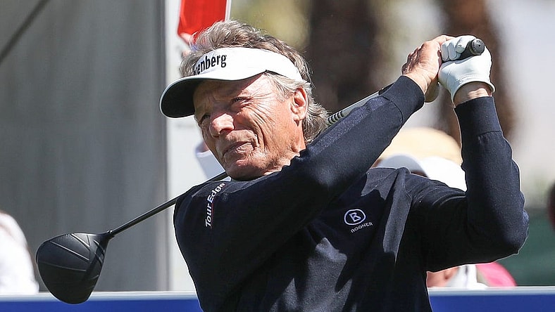 Bernhard Langer tees off on the first hole during the Galleri Classic at Mission Hills Country Club in Rancho Mirage, March 24, 2023.

Galleri Classic Friday 18
