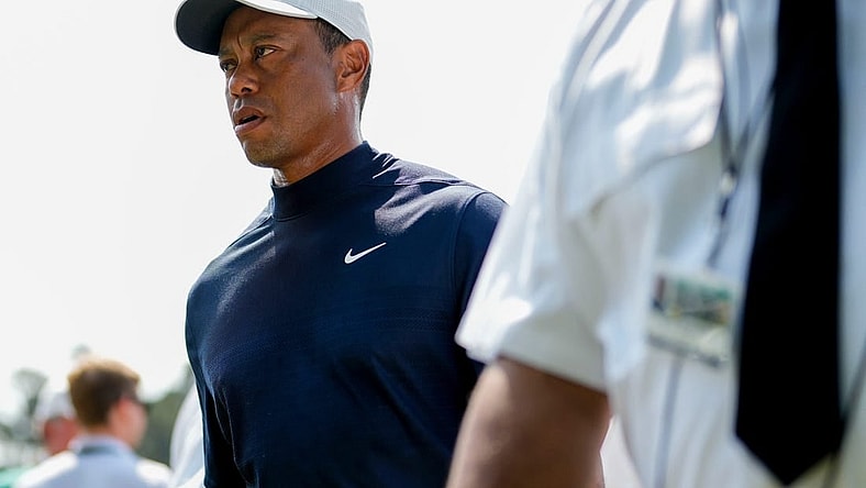 Tiger Woods at the 2023 Masters at Augusta National Golf Club.