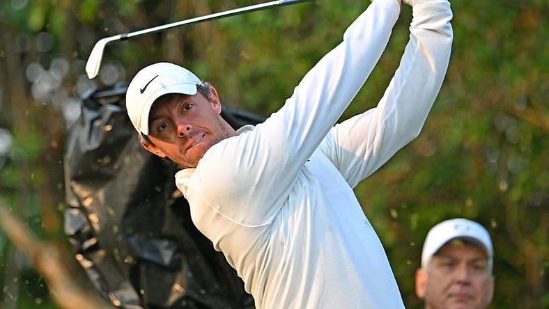 Jun 7, 2023; Toronto, ON, CAN;   Rory McIlroy plays a shot during the Pro-Am event for the RBC Canadian Open golf tournament. Mandatory Credit: Dan Hamilton-USA TODAY Sports