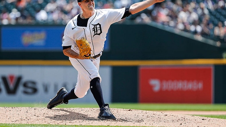 Detroit Tigers pitcher Matthew Boyd (48) throws against Kansas City Royals during the fifth inning at Comerica Park in Detroit on Wednesday, June 21, 2023.