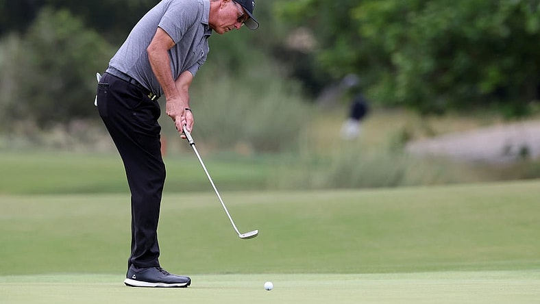 LIV and ReachTV agreed to a streaming deal for live coverage of Friday rounds starting this week. Phil Mickelson (LIV player) putts on the seventh green during the second round of the U.S. Open golf tournament. Mandatory Credit: Kiyoshi Mio-USA TODAY Sports