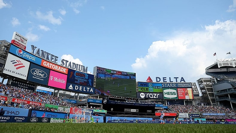 Jun 17, 2023; New York, New York, USA; General view of Yankee Stadium during the first half between New York City FC and Columbus Crew SC. Mandatory Credit: Brad Penner-USA TODAY Sports