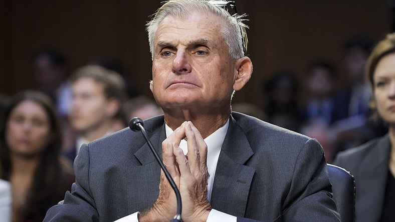 Jul 11, 2023; Washington, D.C., USA;  The Senate Homeland Security committee holds a hearing to examine the PGA-LIV deal with witness JIMMY DUNNE, Board Member, PGA TOUR, focusing on implications for the future of golf and Saudi Arabia's influence in the United States on July 11, 2023. Mandatory Credit: Jack Gruber-USA TODAY
