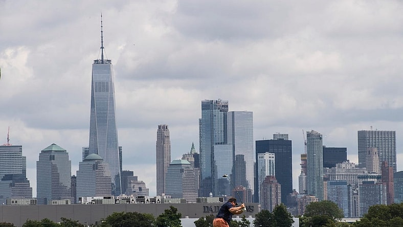 One World Trade center is seen in the New York City skyline on August 8, 2017. The new building opened in November 2014.

Xxx Liberty National Golf Course Rd426 Jpg Usa Nj