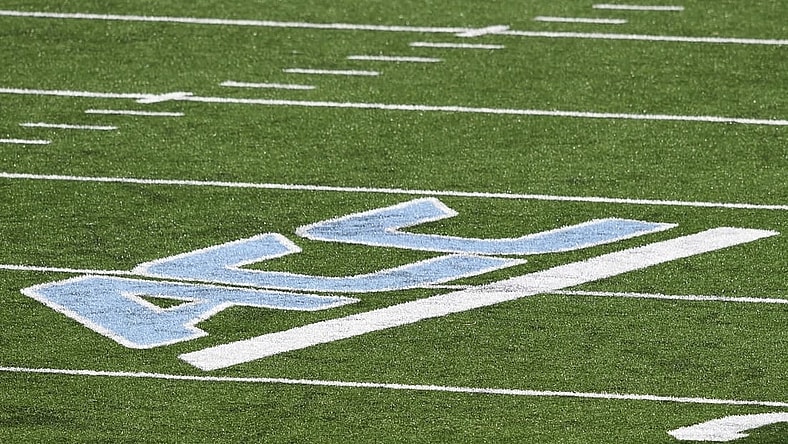 Dec 5, 2020; Chapel Hill, North Carolina, USA; A view of the field with the ACC logo in the second quarter at Kenan Memorial Stadium. Mandatory Credit: Bob Donnan-USA TODAY Sports