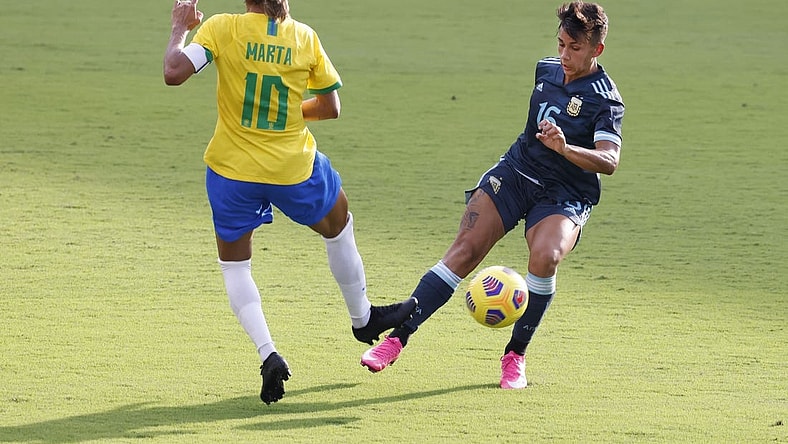 File photo Brazil midfielder Marta (10) played her final Women's World Cup game Wednesday. Mandatory Credit: Reinhold Matay-USA TODAY Sports