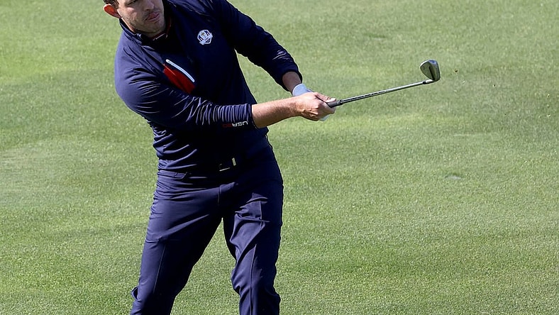 USA golfer Patrick Cantlay hits a shot from the fairway on the 10th hole during the 43rd Ryder Cup at Whistling Straits, in Haven, Wis. on Saturday, Sept. 25, 2021. -  Photo by Mike De Sisti / Milwaukee Journal Sentinel via USA TODAY NETWORK

Ryder Ryder26 06811