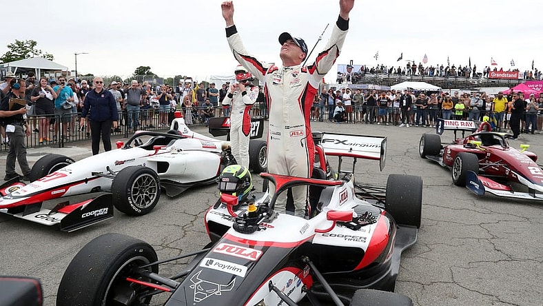 Indy Lights Championship winner Linus Lundqvist celebrates on June 5, 2022 on Belle Isle.

Grand Prix2