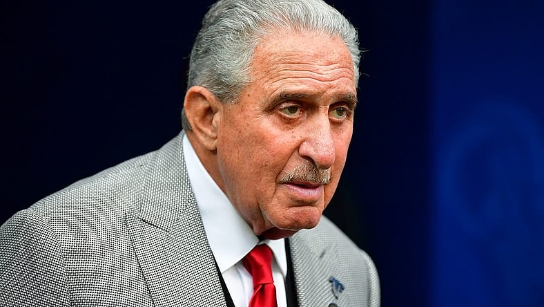 Sep 18, 2022; Inglewood, California, USA; Atlanta Falcons owner Arthur Blank in attendance at SoFi Stadium. Mandatory Credit: Gary A. Vasquez-USA TODAY Sports