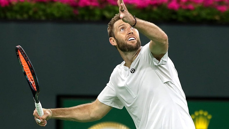 Jack Sock defeated Gregoire Barrere during the BNP Paribas Open at the Indian Wells Tennis Garden in Indian Wells, Calif., on March 9, 2023.

Bnp Paribas 2023 Jack Sock Vs Gregoire Barrere01