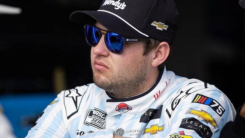 Feb 18, 2023; Daytona Beach, Florida, USA; NASCAR Cup Series driver Noah Gragson during practice for the Daytona 500 at Daytona International Speedway. Mandatory Credit: Mark J. Rebilas-USA TODAY Sports